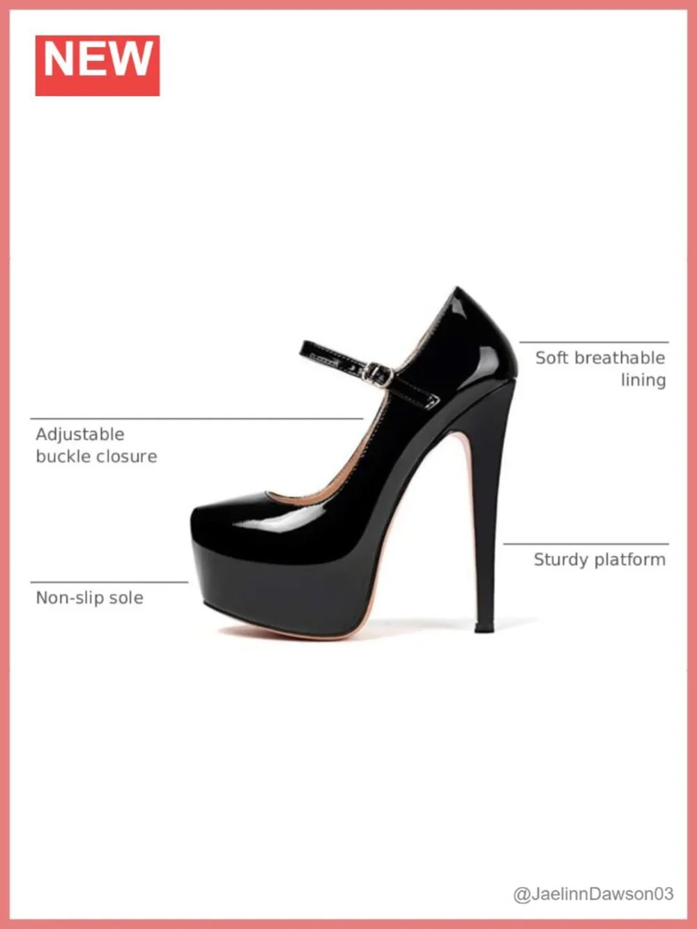 6 Inch Stiletto Heel Platform Mary Jane Pumps Round Toe Ankle Strap Party Dress